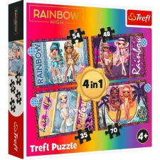 Trefl Rainbow High Divatbabák Puzzle 4 az 1-ben Trefl (34614 TR) puzzle, kirakós