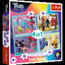 Trefl Trefl 4 az 1-ben puzzle - Trollok világkörüli turné puzzle, kirakós