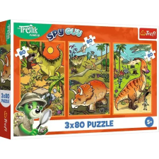 Trefl : Treflikék a dinoszauruszok világában puzzle - 3 az 1-ben puzzle, kirakós