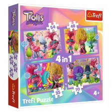 Trefl Universal Trolls 3 4in1 Puzzle - Trefl puzzle, kirakós
