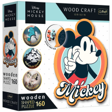 Trefl Wood Craft: Disney – Retro Mickey egér 160 db-os prémium fa puzzle – Trefl puzzle, kirakós