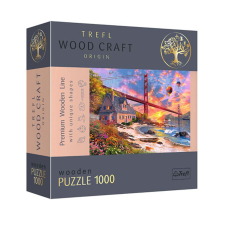 Trefl Wood Craft: Naplemente a Goldebn Gate-nél fa puzzle 1000db-os - Trefl puzzle, kirakós