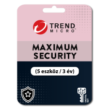Trend Micro Maximum Security (5 eszköz / 3 év) (Elektronikus licenc) karbantartó program
