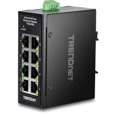 Trendnet TI-ELC80 8-Port Ipari Fast Ethernet DIN-Rail Mini Switch hub és switch
