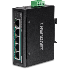 Trendnet TI-PE50 PoE+ DIN-Rail Ipari Switch hub és switch