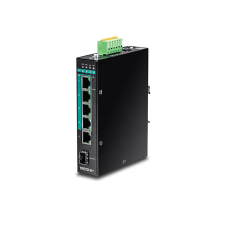 Trendnet TI-PG541 10/100/1000 Mbps 5 portos PoE+ DIN-Rail Switch (TI-PG541) hub és switch