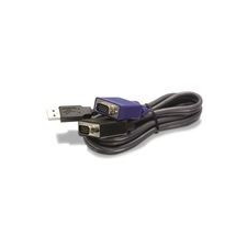 Trendnet TK-CU06 D-SUB 15pin USB M/M KVM tkábel 1.8m fekete (TK-CU06) kábel és adapter