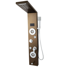  Trendy's Hidromasszázs Zuhanypanel, Rozsdamentes Acél, 5 Funkciós, Leddel, Antik Bronz csaptelep