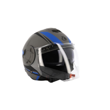 Trendy Nyitott bukósisak Trendy T-406 Hopis szürke/kék/matt fekete L motoros kabát