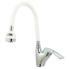 TRENDY S Konyhai csaptelep, TRENDY S, fehér, rugalmas cső, kétfunkciós gyöngyház csaptelep