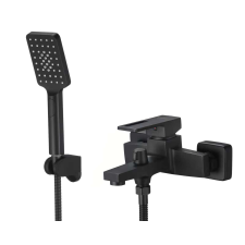 TRENDY S TRENDY'S kád csaptelep, falra szerelhető, matt fekete csaptelep