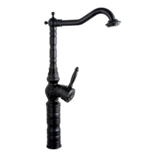 TRENDY S TRENDY'S konyhai csapja, matt fekete, hímzéssel csaptelep