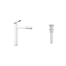 TRENDY S Trendy's Mosdócsaptelep Szett, Munkalapra Szerelhető, Lefolyóval, Fehér csaptelep