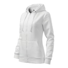 Trendy Zipper felső női fehér S női pulóver, kardigán