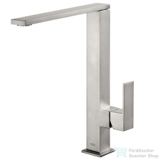 Tres CUADRO EXCLUSIVE magasított mosdó csaptelep, leeresztő nélkül, steel 00648501AC csaptelep