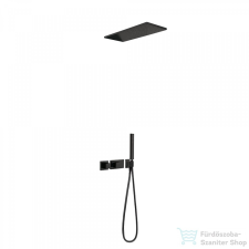Tres Slim Exclusive Falsík alá építhető Termosztátos zuhanycsaptelep, kézizuhannyal, fejzuhannyal matt fekete 20725202NM csaptelep