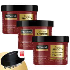 Tresemme TRESemmé Keratin Smooth Hajpakolás 3x440ml + Ajándék TRESemmé fésű kozmetikai ajándékcsomag