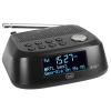 Trevi RC 80D4 DAB Black Asztali óra, FM és DAB+ rádióval, ébresztő funkcióval és fejhallgató kimenettel