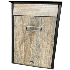 Trezor Postaláda "Posta 1" Fekete + Naturtölgy postaláda