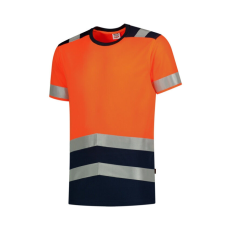 TRICORP T-Shirt High Vis Bicolor póló unisex fluoreszkáló narancssárga S