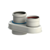 Tricox PPs/Alu osztó adapter 60/100 - 2x80