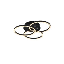 Trio Circle mennyezeti lámpa matt fekete LED 3100lm 2700-6000K világítás