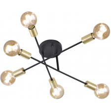 TRIO LIGHTING 606700632 Cross 40W E27 fekete mennyezeti lámpatest világítás
