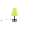 Trio Mats II matt nikkel-zöld asztali lámpa (TRI-599700115) E14 1 izzós IP20