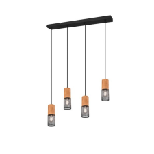 Trio Tosh fekete-natúr függesztett lámpa (TR-304300432) E27 4 izzós IP20 világítás