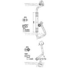 TRISCAN kis-/nagynyomású cső, klímaberendezés TRISCAN 9010 16008 autóalkatrész