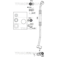 TRISCAN kis-/nagynyomású cső, klímaberendezés TRISCAN 9010 16017 autóalkatrész