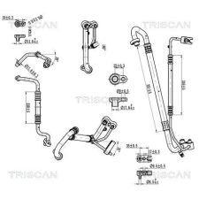 TRISCAN kis-/nagynyomású cső, klímaberendezés TRISCAN 9010 24005 autóalkatrész