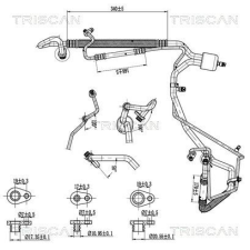 TRISCAN kis-/nagynyomású cső, klímaberendezés TRISCAN 9010 28050 autóalkatrész