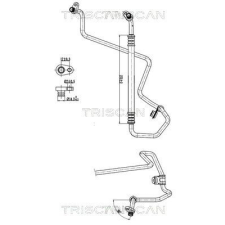 TRISCAN kis-/nagynyomású cső, klímaberendezés TRISCAN 9010 28072 autóalkatrész