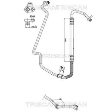 TRISCAN kis-/nagynyomású cső, klímaberendezés TRISCAN 9010 28099 autóalkatrész
