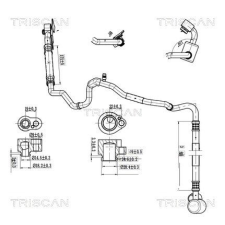 TRISCAN kis-/nagynyomású cső, klímaberendezés TRISCAN 9010 29001 autóalkatrész