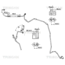 TRISCAN kis-/nagynyomású cső, klímaberendezés TRISCAN 9010 29016 autóalkatrész
