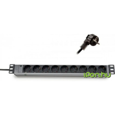 TRITON 19 elosztópanel 9x250V, kontrol LED-del1U, 2,3m szerver