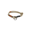 Trixie Be Nordic Collar - nyakörv fonott kötélből (homok/fekete) S (35cm/Ø6mm)