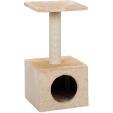 Trixie bézs színű Zamora kaparófa kocka odúval és négyzetes fekhellyel (31 x 31 cm | Magasság: 60 cm | ø 8 cm) szállítóbox, fekhely macskáknak