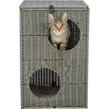  Trixie Cave Amelia (szürke) polyrattan,téglalap, macskák részére (37x57x35cm) macskabútor