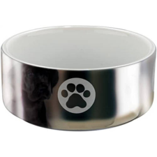 Trixie Ceramic Bowl - kerámia tál (fehér,ezüst) kutyák részére (0,8l /Ø15cm) kutyafelszerelés