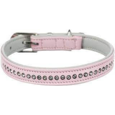Trixie Collar with Rhinestones - nyakörv strasszokkal (pink) kutyák részére (XS-S) 20-24cm/12mm nyakörv, póráz, hám kutyáknak