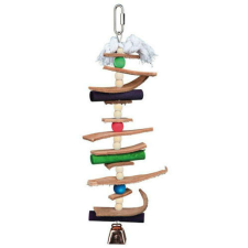 Trixie Colourful Toy - Fajáték gyöngyökkel nagypapagájok részére (28cm) játék madaraknak