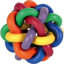 Trixie csomózott színes gumilabda kutyának (7 cm) játék kutyáknak