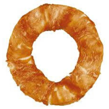 Trixie Denta Fun Chicken Chewing Rings - jutalomfalat (csirke,marhabőr) Ø20cm (225g) jutalomfalat kutyáknak