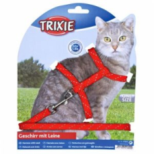 Trixie Hám és póráz macskának szövet fényvisszaverös 18-35cm/10mm 1,3m nyakörv, póráz, hám macskáknak
