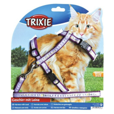 Trixie Hám és póráz xl macskának mintás 34-57cm/13mm 1,2m nyakörv, póráz, hám macskáknak