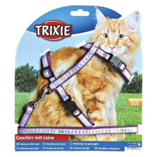 Trixie Hám És Póráz Xl Macskának Mintás 34-57cm/13mm 1,2m nyakörv, póráz, hám macskáknak