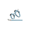 Trixie Harness with Lead Set - hámszett (kék/szürke) macskák részére (27–45 cm/13mm, 1,20m)